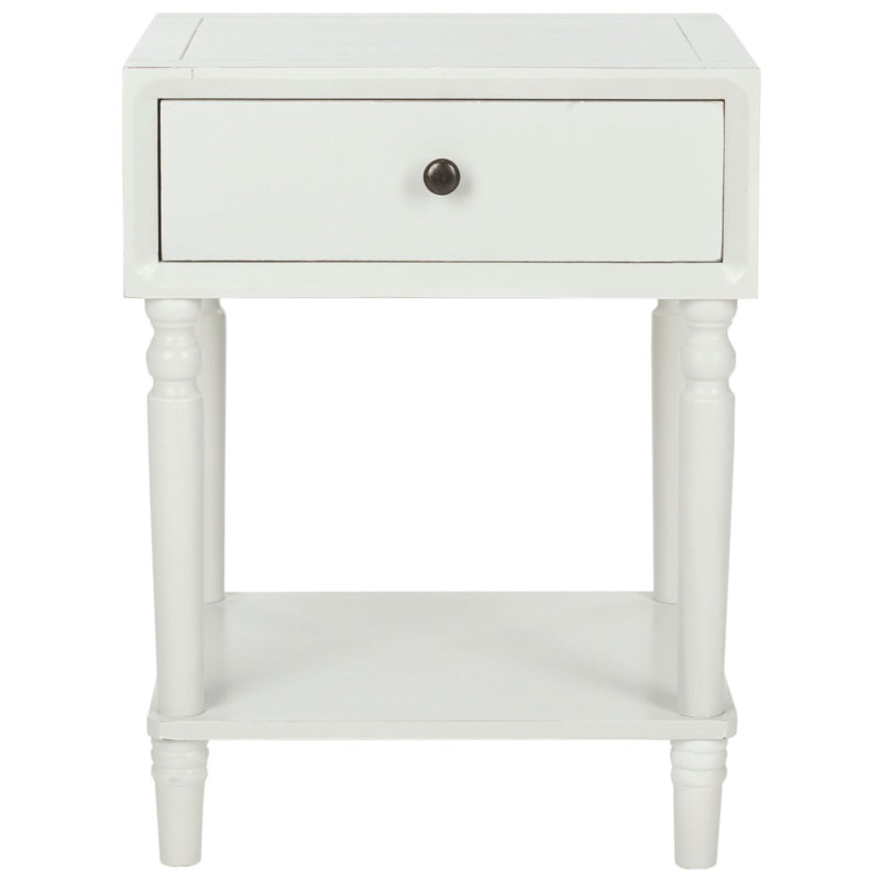 Table de chevet Quamaine, Blanc cassé