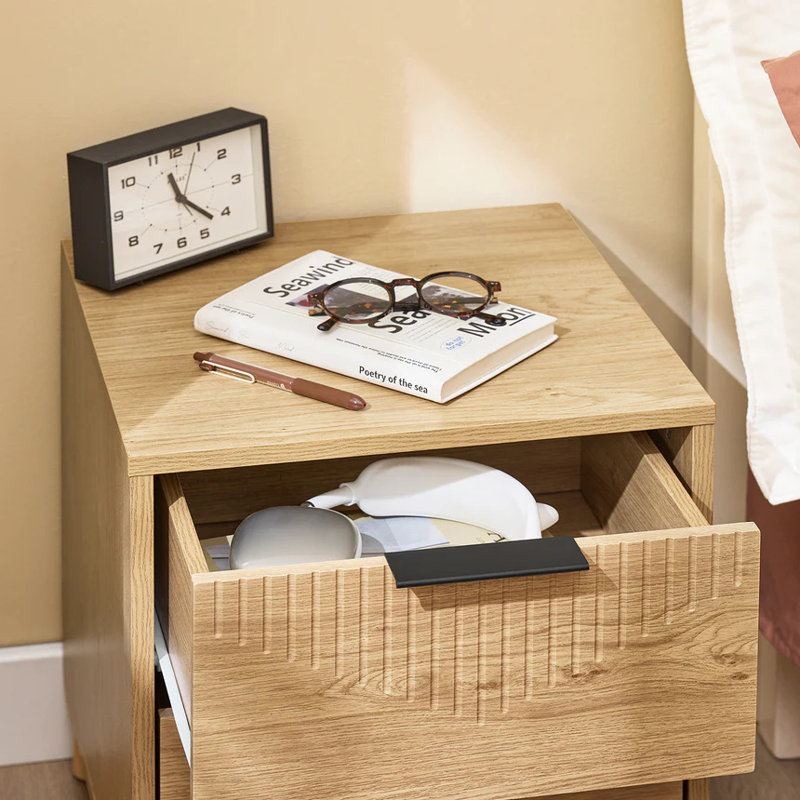 40cm W Manufactured Wood Bedside Table