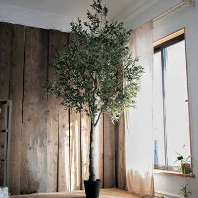 118'' Faux Olive Tree Tree in Pot