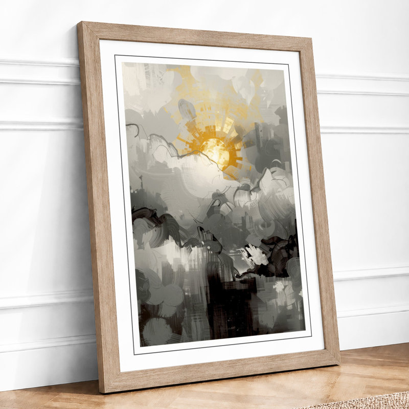 Urban Inferno Industrial - Framed Print, Oak, A3 - 42.0 x 29.7 cm