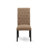 3 Piece Dining Room Furniture Set Contains a Round Dining Table with Dropleaf and 2 Light Sable Linen Fabric Upholstered Chairs, 42x42 Inch, Black-1341341255-1244418074-1244418069