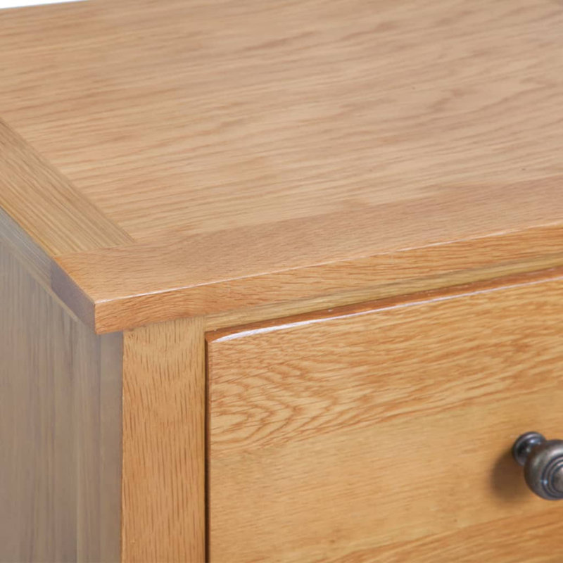 Commode haute en bois de chêne massif 17,7 po x 12,5 po x 43,3 po Red Barrel Studio