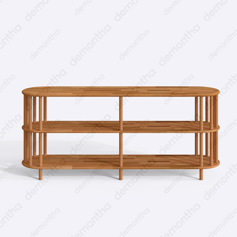 Bibliothèque basse Kyoto, (3 tablettes) H 29,9 po x l 70,9 po x P 15 po