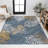 Gryta Coastal Casual Palm Frond Reversible Machine-Washable Cream/Navy Indoor/Outdoor Rug-1299449660
