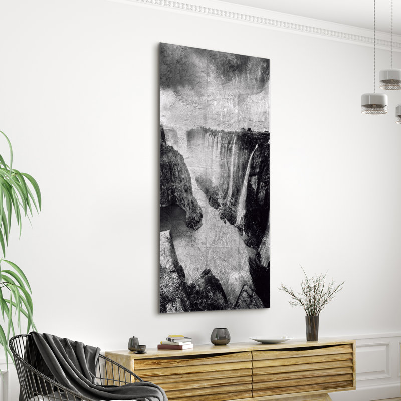 Les chutes - impression sans cadre sur verre