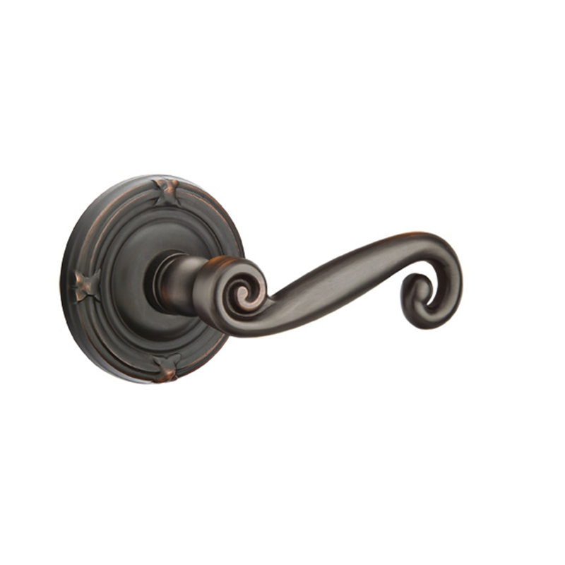 Poignée de porte Passage (Hall & Closet) avec rosette, Bronze huilé, Droite