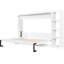 Full Size Bed With Bookshelf, White - Structure. Space Saving Option. Various Storage. No Spring Box. Straightforward Assembly Epsilons-932803851