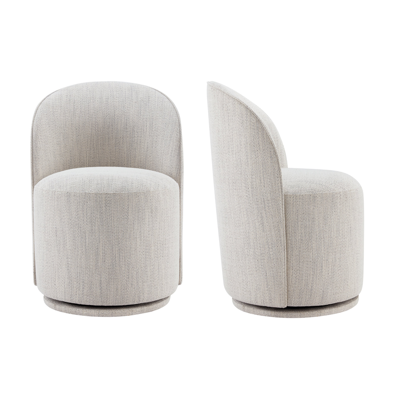 Sharlene Swivel Side Chair, Prestige Ivory Basketweave