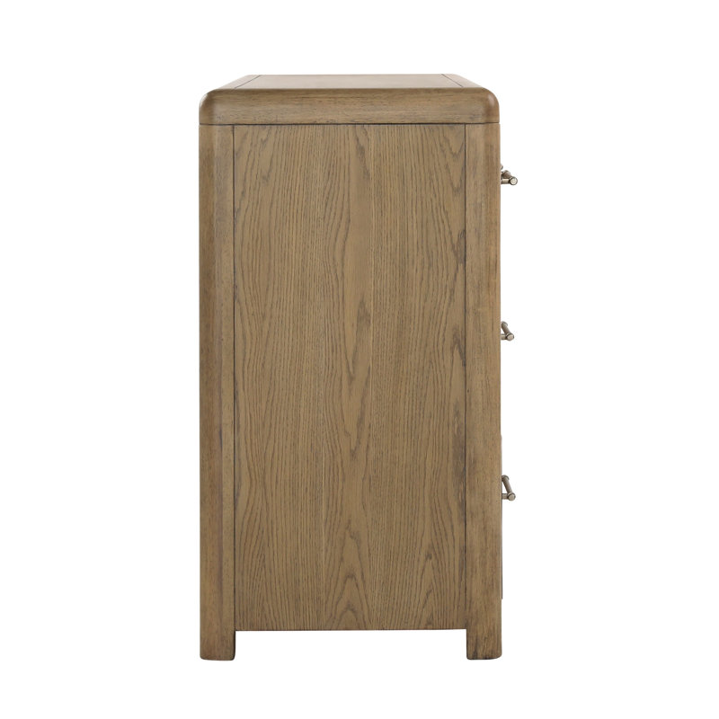 Tricia 7-Drawer Rubberwood Dresser, Natural