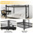 Multi-Functional Square Tube Iron Bunk Bed,  Robust Metal Frame Resists Wear, Ideal For Optimizing Vertical Space In Any Room-Queen Size - 153Cm X 203Cm-Black-1924626406-1924626403