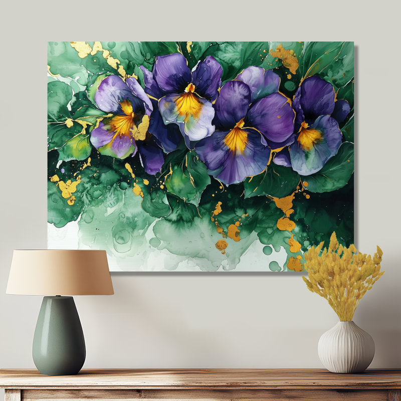 Art mural Wickham - Violets Large, H 12 po x l 20 po, Toile tendue, Ne s’applique pas