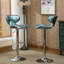 Réglable, bleu, similicuir, base, de 2 bases-569634454