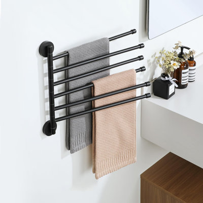 Porte-serviettes pivotant en acier inoxydable à 6 bras