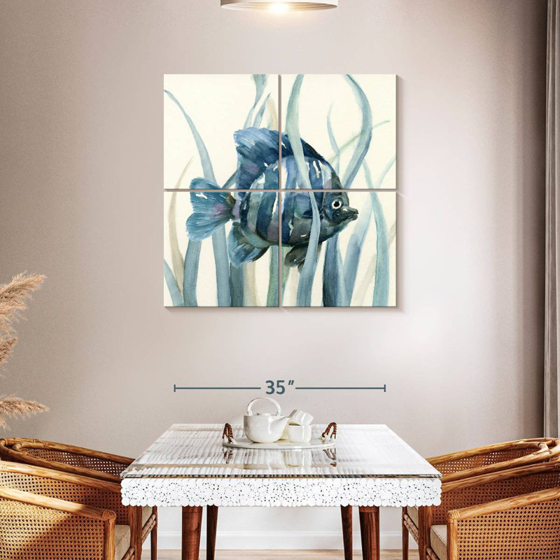 Brampt Fish In Seagrass I, 38" H x 38" W