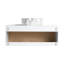 Meuble-lavabo mural simple 36 po avec lavabo en céramique et comptoir flottant avec 1 tablette ouverte-1357960051-1357960050