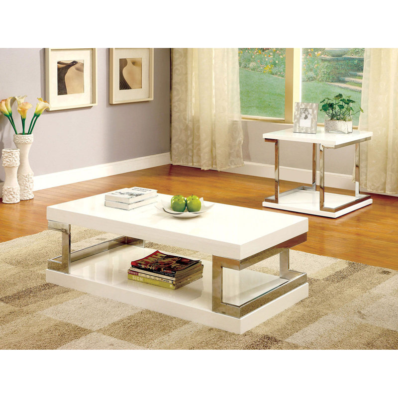 Table de bout blanche 1 pièce