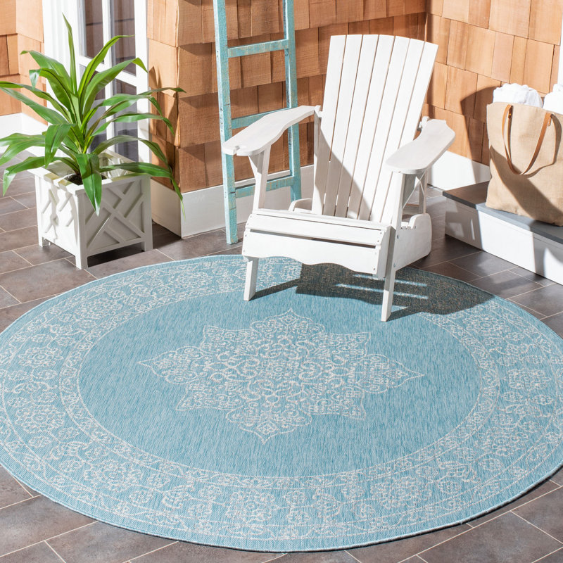 Tapis d'intérieur / extérieur performance Amedee, Rond 6 pi 7 po