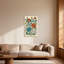 Motif floral de plantes et de fleurs aux couleurs vives et aux feuilles-548242649