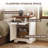 Butterfly 19" W Farmhouse Wood Nightstand With Charging Station, Storage Bedside Table With 2 USB Ports And App Controlled Led