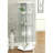 4-Shelf Hexagonal Clear Glass Curio Cabinet-2142921077