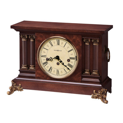 Circa Traditional Analog Wood Tabletop Clock in Cherry