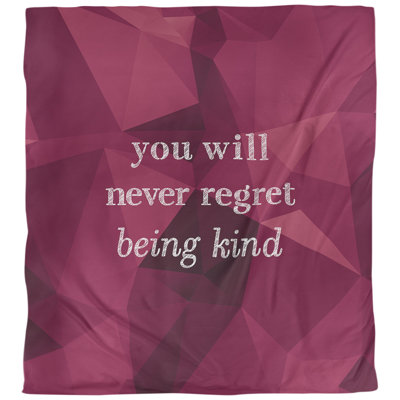 Housse de couette simple be kind quote