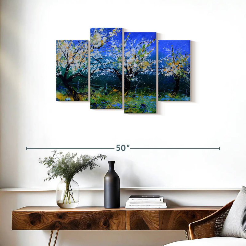 Avery Apple Trees In Spring, 22" H x 36" W