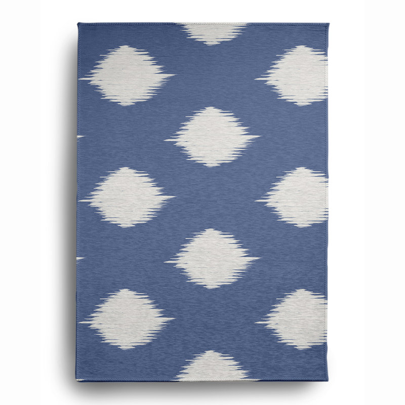 Tapis en chenille douce 8_Ikat, Rectangle 4 pi x 6 pi