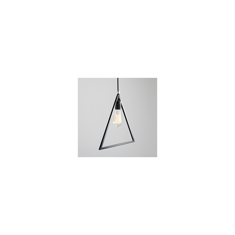 1 - Light White Geometric Pendant, Black