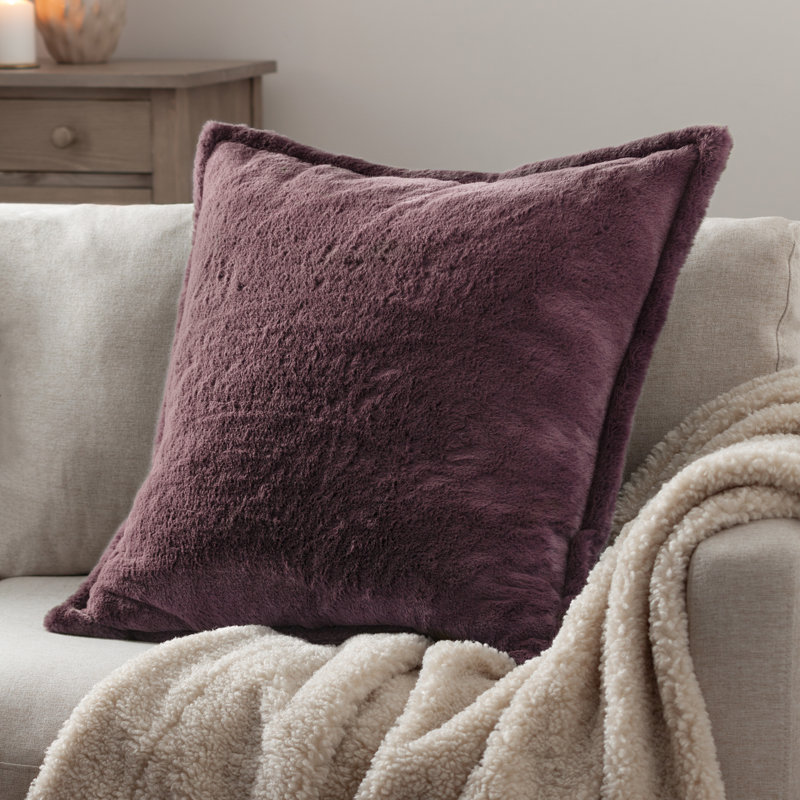Kallu Cushion Cover Square Throw Cushion Cover, Purple, 55cm H x 55cm W