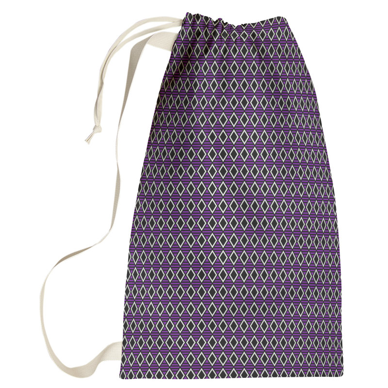 Leffel Laundry Bag with Handles, Small ( 64" H x 20" W x 1.5" D), Purple