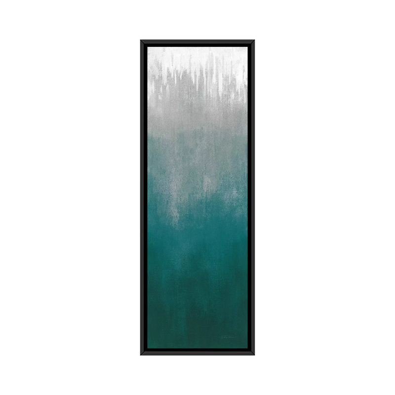 «Silver Wave I Green» par Silvia Vassileva, reproduction d'art panoramique sur toile, H 36 po x l 12 po x P 1,5 po
