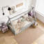 Lit simple en forme de tente, lit tipi avec garde-corps, lattes et porte-102590680