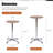 Movable Adjustable Coffee Table 360 Swivel Counter Bar Height Aluminum Star Base Movable-113143196-113140715-106360281
