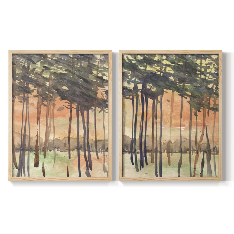 Entre les arbres, impression encadrée I-Premium - prête à être accrochée - aucun clou requis - aucun clou requis