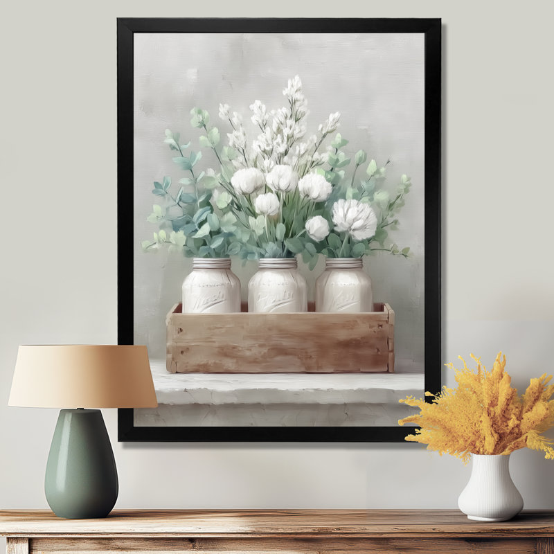 «Rustic Farmhouse Pe pivons», reproduction d'art sur toile, impression sur toile, H 40 po x l 30 po, Cadre flottant, Noir