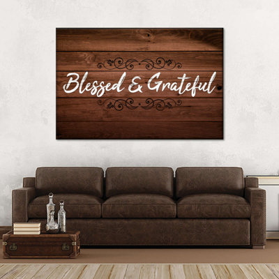 " Blessed And Grateful Typography I " by TimberType Studio