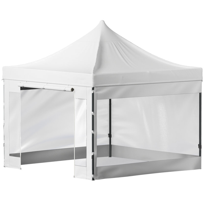 10 Ft. W x 10 Ft. D Metal Party Tent Canopy, White