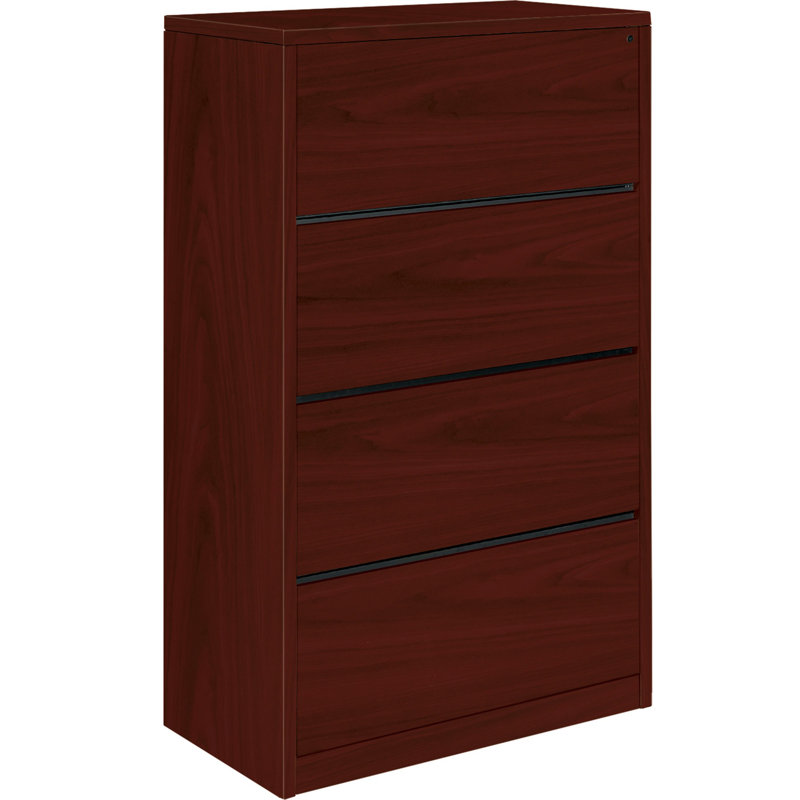 10700 Series 4-Drawer Vertical Filing Cabinet, Mahogany