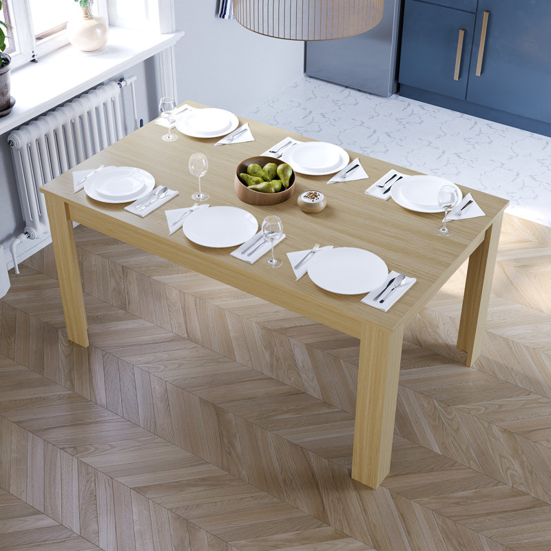 Iriemi Dining Table, Oak, 74cm H x 150cm L x 90cm W