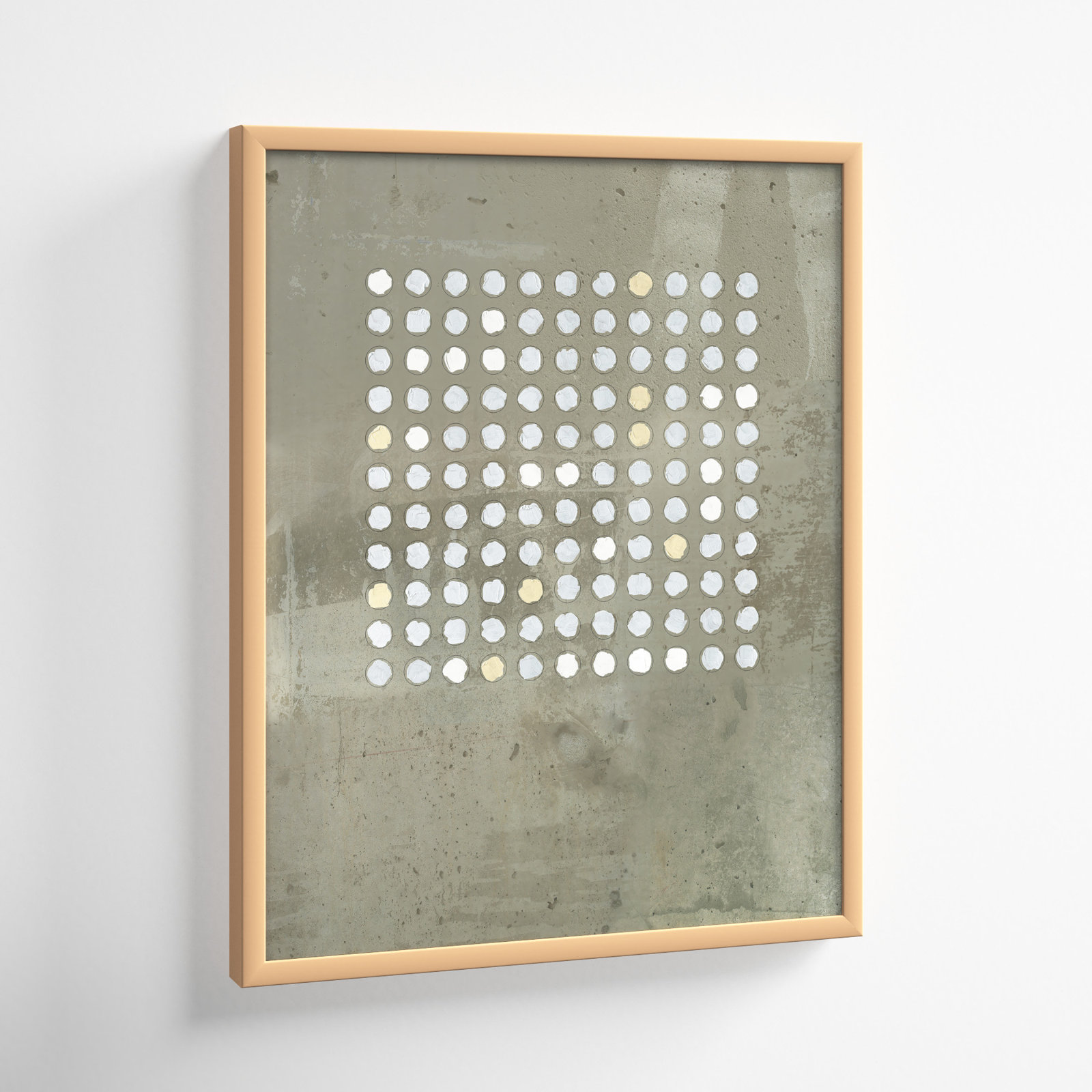 Circles In Squares 2 by Jacques Pilon, Brown, 20" H x 16" W x 1.25" D
