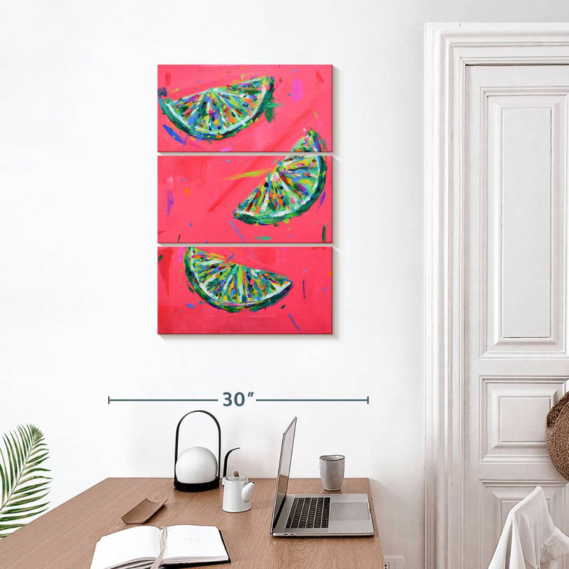 Yarlin Lime Segments, 32" H x 20" W