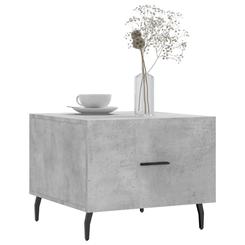 Four Leg Coffee Table with Storage, concrete grey