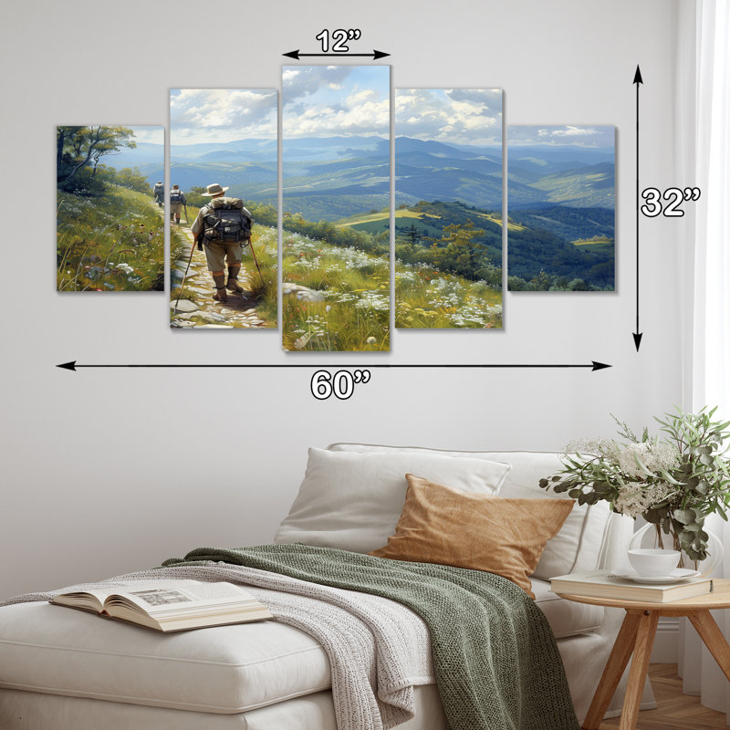 The Appalachian Mountain Trail Hike I - Ensemble de décoration murale de randonnée