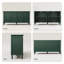 Buffet 58 "vintage avec tablettes réglables et 4 portes, buffet avec placage en bois massif-149456586