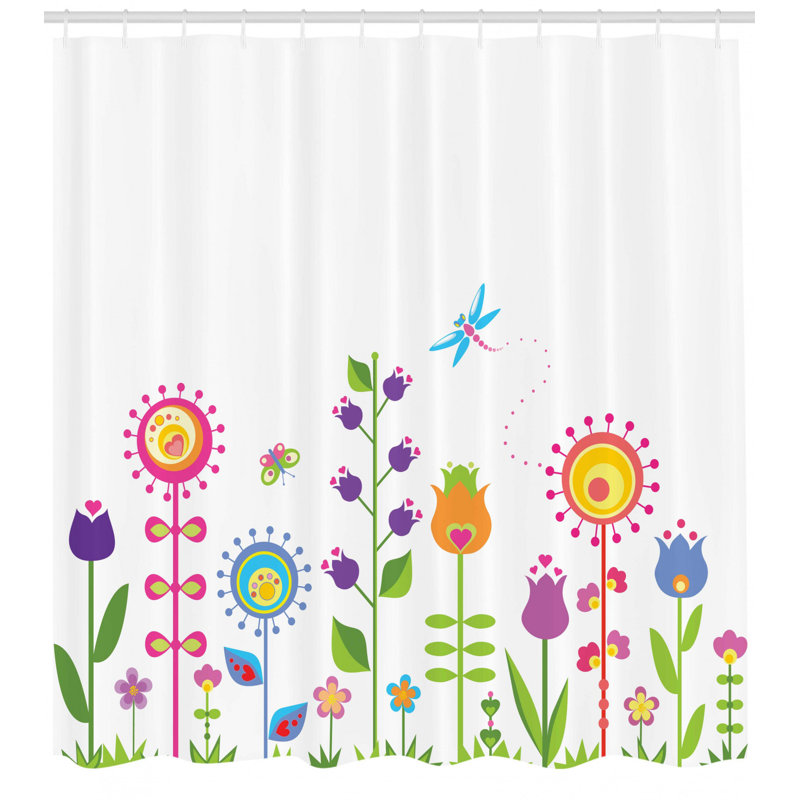Gretna Shower Curtain with Hooks Included, 70" H x 69" W