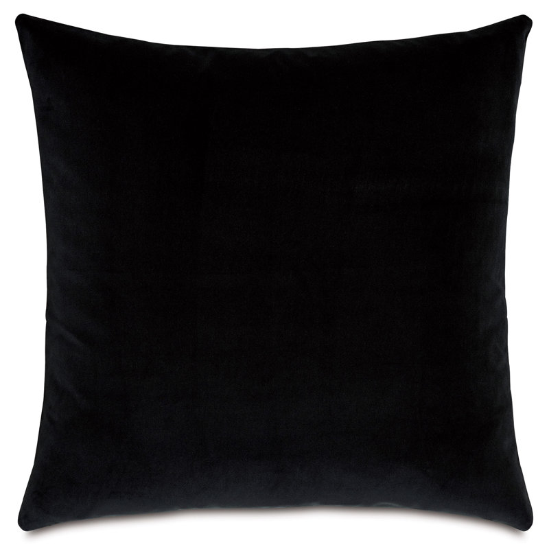 Coussin décoratif en anthracite Brahms Alpaca, Gris anthracite, Carré 22 po