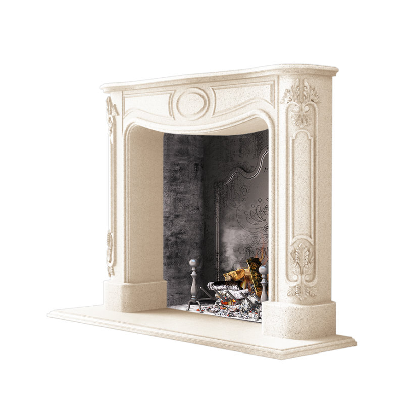 Florence Fireplace Surround, Beige Acid Wash