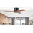 42 INCH WOOD CEILING FAN WITH NO LIGHT