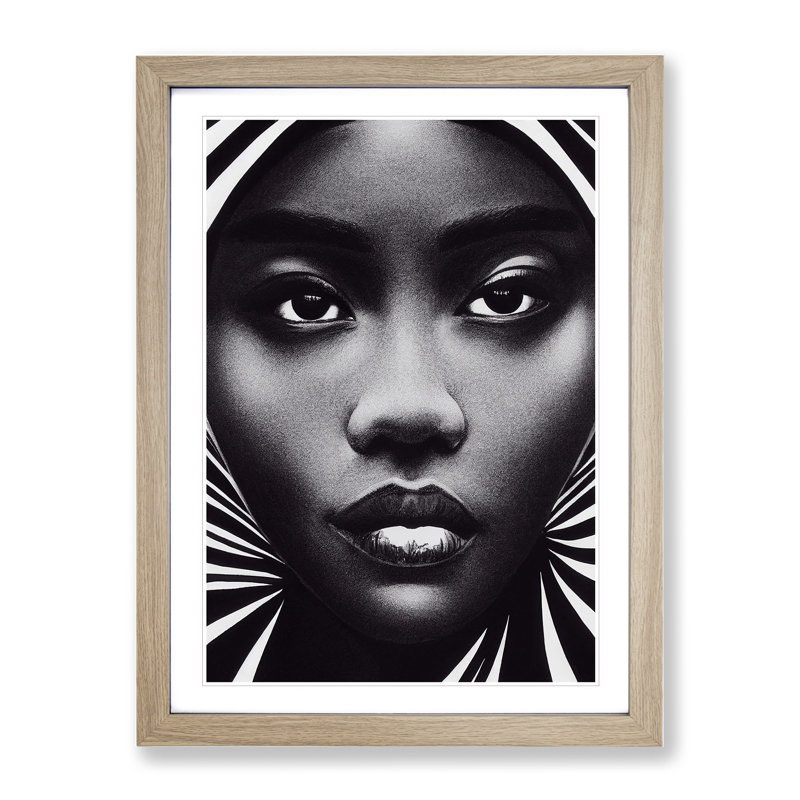 Astonishing Woman - Single Picture Frame Print, 64cm H x 46cm W x 2cm D, Oak Framed